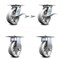 Service Caster 6 Inch V Groove Semi Steel Caster Brakes/Swivel Locks and 2 Rigid SCC, 2PK SCC-35S620-VGR-SLB-BSL-2-R-2 - alternate 1